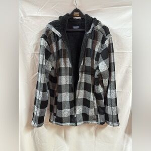 Smith's Workwear men's sherpa-lined hooded thermal shirt jacket